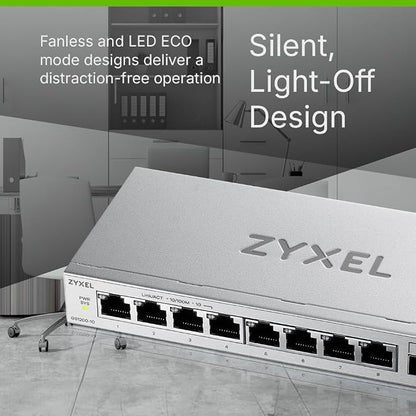 Zyxel 8-Port Network Switch | Web Managed Gigabit Ethernet Splitter | 8X GbE + - Image 5