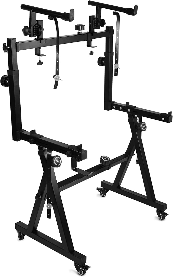 Dual Piano Keyboard Stand with 2nd Tier - Image 9