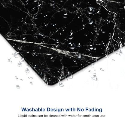 Black Marble Mouse Pad, Square Waterproof Mouse Pad Non-Slip Rubber Base - Image 5