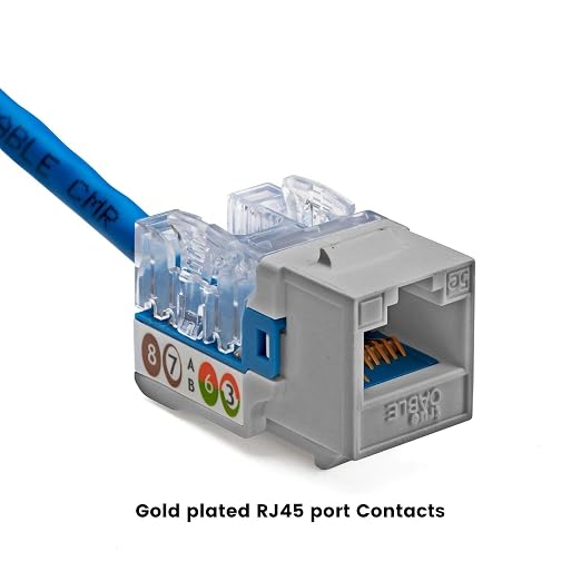 trueCABLE Cat5e Keystone Jack, Unshielded, 90 Degree Punch-Down, PoE++ 100W - Image 6