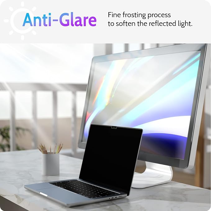 Magnetic Privacy Screen for Macbook Air 13.6/13 Inch, Removable Matte Anti - Image 4