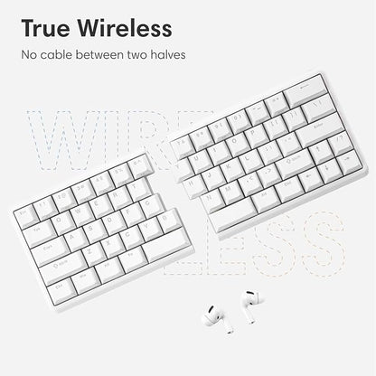 Lite: Wireless Ergonomic Split Mechanical Keyboard Hot Swappable, Compact 60% - Image 2