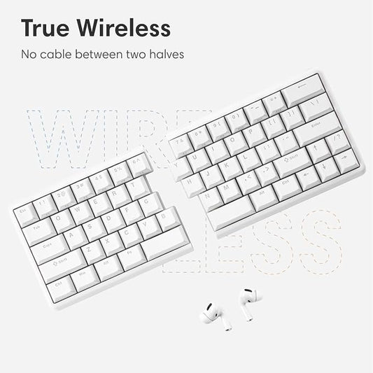 Lite: Wireless Ergonomic Split Mechanical Keyboard Hot Swappable, Compact 60% - Image 2