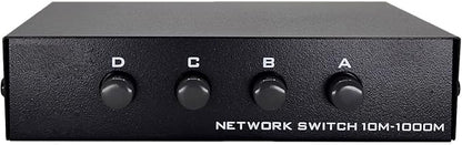 Toptekits 4 Port Way 8P8C RJ45 Network Ethernet Splitter Manual ABCD Sharing - Image 4