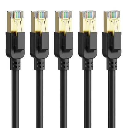 Cat 8 Ethernet Cable 6 ft-5Pack, RJ45 40Gbps 2000Mhz Patch Cord, Indoor&Outdoor by Dacrown