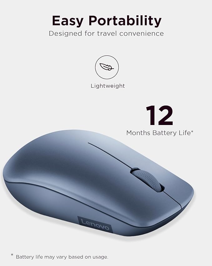 Lenovo 530 Wireless Mouse with Battery, 2.4GHz Nano USB, 1200 DPI Optical Sensor - Image 5