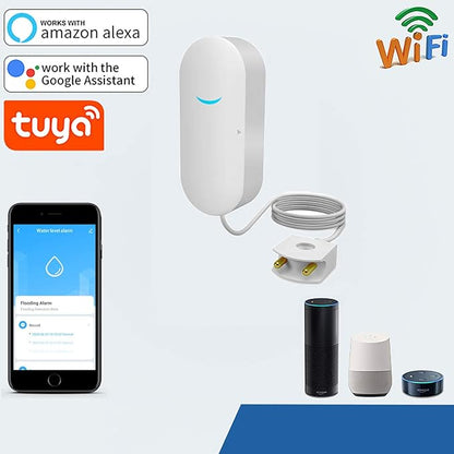 WiFi Water Sensor, Smart Water Leak Detector, Tuya APP Free Remote Monitoring - Image 2