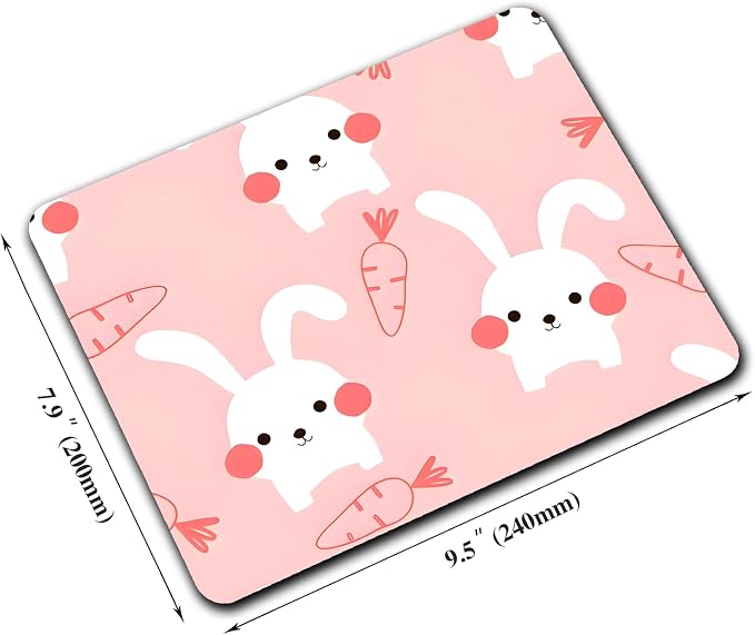Pink Kawaii Rabbit Mouse Pads for Desk, Portable Wireless Computer Mouse pad - Image 2