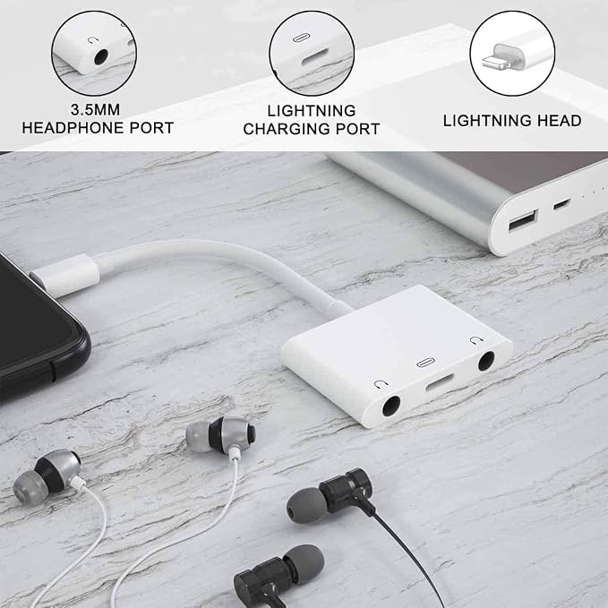 3in1 Lighting to 3.5mm, Headphone Adapter - Image 4