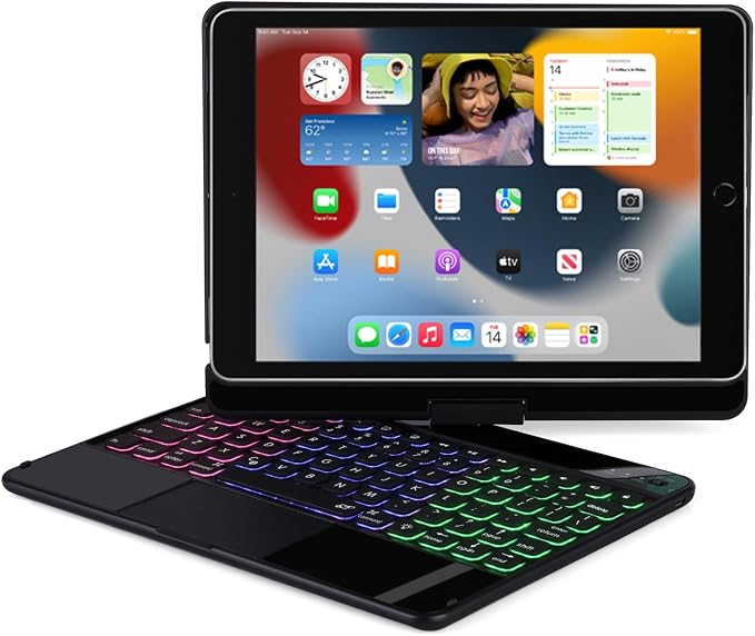 Keyboard case for iPad 9th Generation 10.2 inch 2021/ 8th Gen 2020/7th by LENRICH