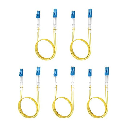 Yonwide Single Mode Fiber Lc to Lc 3m 5 Pack, OS2 Single Mode Patch Cable Duplex by YonwideFiber