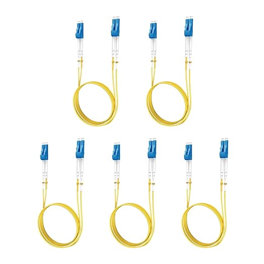 Yonwide Single Mode Fiber Lc to Lc 3m 5 Pack, OS2 Single Mode Patch Cable Duplex by YonwideFiber