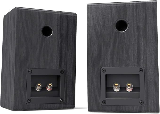 LONPOO Passive Bookshelf Speakers, 75W x 2 Classic Wooden Near Field Monitors - Image 6