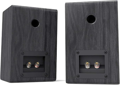 LONPOO Passive Bookshelf Speakers, 75W x 2 Classic Wooden Near Field Monitors - Image 6