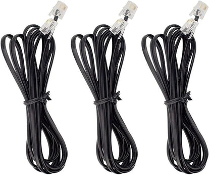 Phone Cord, 6P4C Black Phone Telephone Extension Cord Cable Line Wire RJ11 6P4C by Unknown