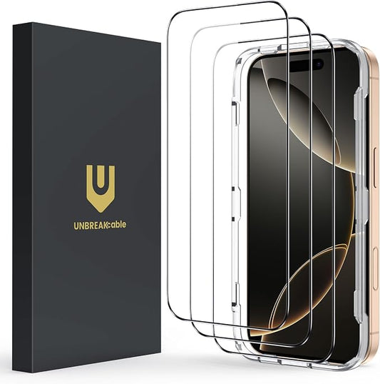 UNBREAKcable Screen Protector for iPhone 16 Pro, HD Tempered Glass Screen by UNBREAKcable