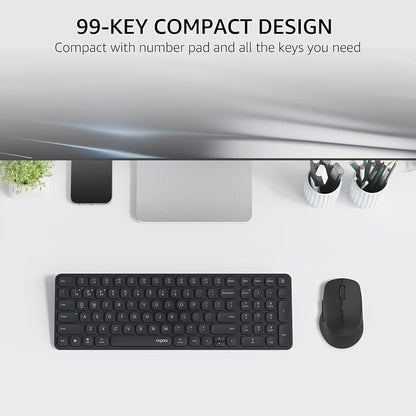 Rapoo 9360M Wireless Keyboard and Mouse Combo, Blade-Series E9310M 99-Key - Image 3