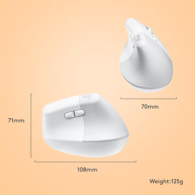Logitech Lift for Mac Wireless Vertical Ergonomic Mouse, Quiet Clicks, Silent - Image 9