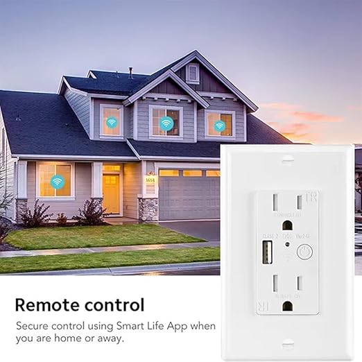 Zigbee Wall outlet with USB | One Controlled | One Always On | Compatibile with - Image 4