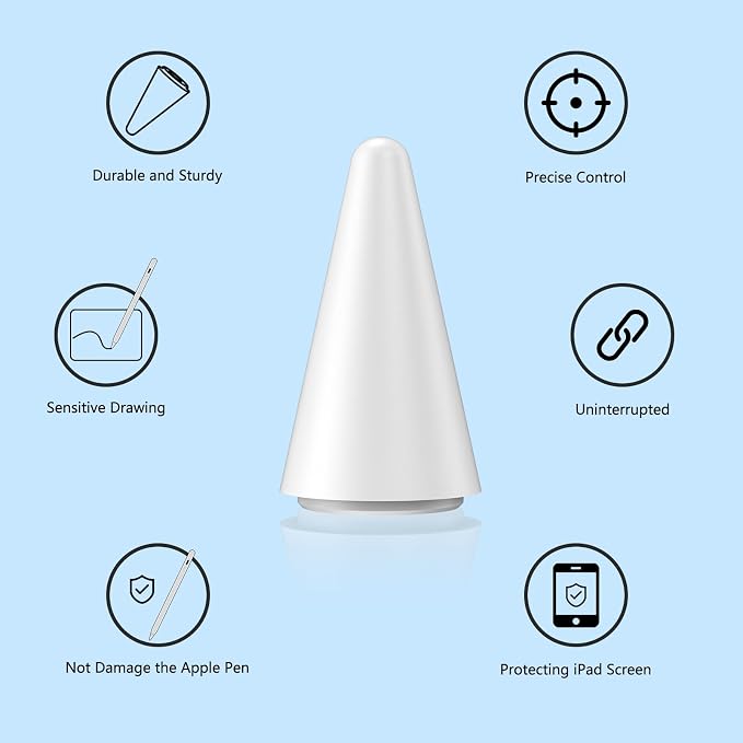 8 Pack Apple Pencil Tips, Replacement Tips Only Compatible - Image 2