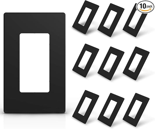 ELEGRP 1-Gang Screwless Decorative Wall Plates, Standard Size Unbreakable by ELEGRP%7CELEGROUP