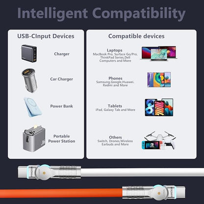 140W USB C to USB C Charger Cable, Type C Fast Charging Cable Compatible - Image 7