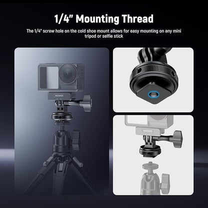 NEEWER Action Camera Cold Shoe Mount Adapter Compatible - Image 4