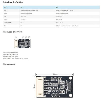 BME280 Environmental Sensor, Temperature Humidity Barometric Pressure - Image 7