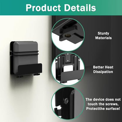 2 Pcs Cable Box Mount, Modem Mount, Adjustable Wall Mount - Image 3