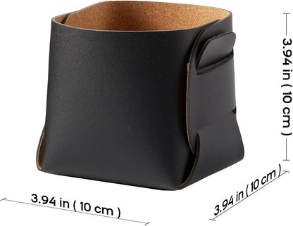 HOMIEAZICOZI 2-Pack Cork Leather Desk Accessories Storage - Image 3