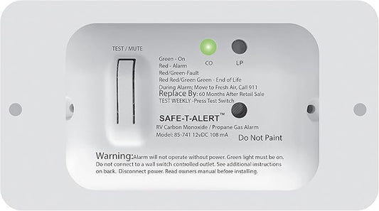 Safe-T-Alert 85 Series Carbon Monoxide Propane Gas Alarm - 12V - White by SafeTAlert