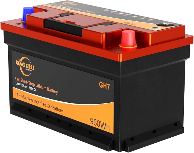 XingCell H7 Group 94r 12V 75Ah 880CCA LiFePO4 Lithium Car Battery - Image 2