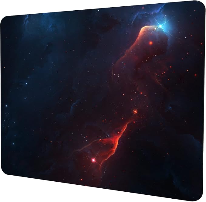Space Galaxy Mouse Pad Personalized Design Customized Square Office Rubber by Shalysong