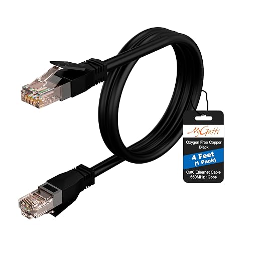 Cat6 Ethernet Cable 4 FT, Snagless Short Cat 6 Patch Cord, RJ45 Pure Copper by Mygatti
