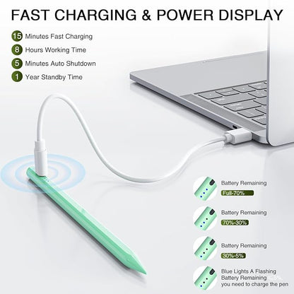 Pen for iPad 2018-2025, HATOKU 15 Mins Fast Charging Pencil 1st Gen - Image 2