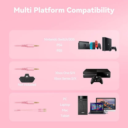 Gaming Headset with Microphone for Pc, Xbox One Series X/s, Stereo Wired Noise - Image 5