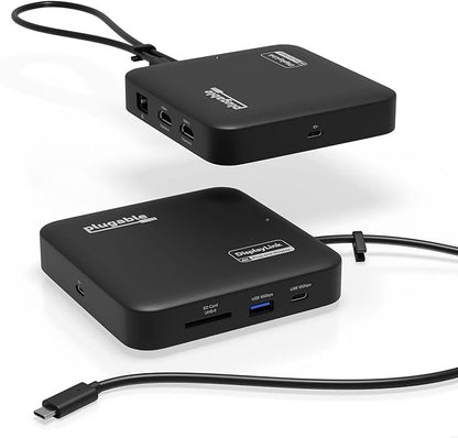 Plugable 7-in-1 USB-C DisplayLink Dock – Dual 4K HDMI, 100W PD Charging by Plugable