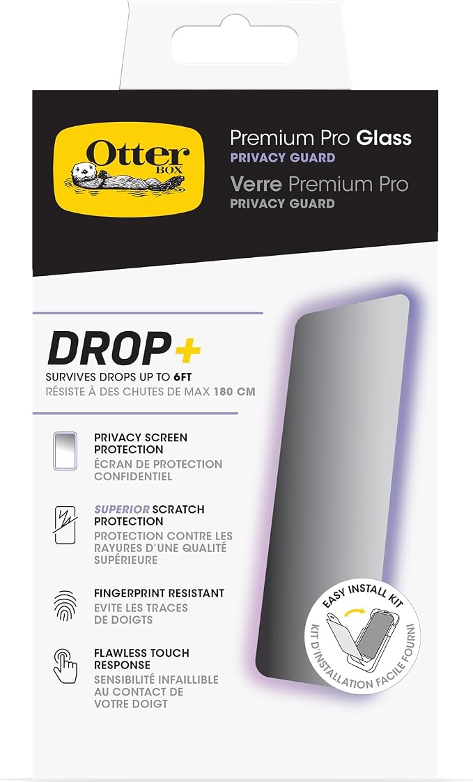 OtterBox iPhone 15 Premium Pro Glass Privacy Guard, Privacy Screen, Precision by OtterBox