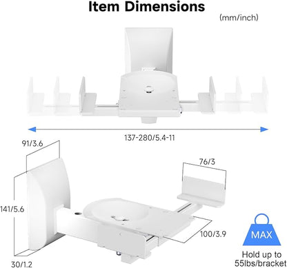 suptek Dual Side Clamping Bookshelf Speaker Wall Mounting Bracket - Image 3