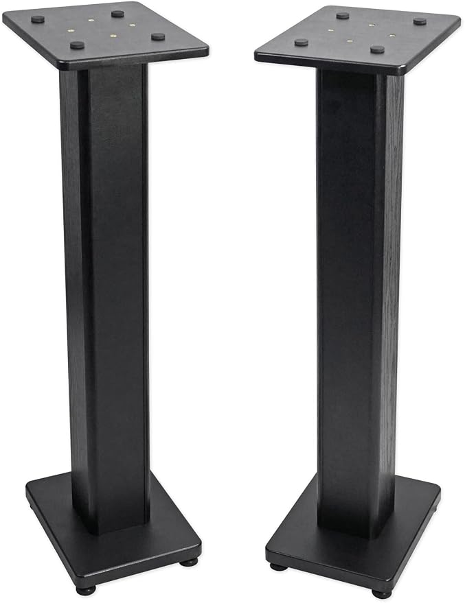 Rockville Pair RHT28 28 Inch Bookshelf Speaker Stands, 60 lbs Capacity - Image 2
