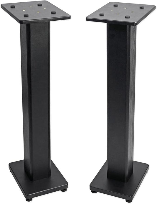 Rockville Pair RHT28 28 Inch Bookshelf Speaker Stands, 60 lbs Capacity - Image 2
