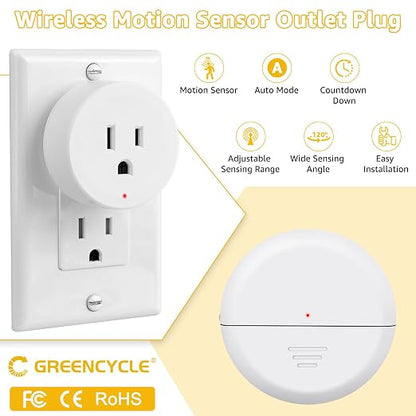 Motion Sensor Plug, PIR Sensor Plug to Auto Turn On/Off, Adjustable Detection - Image 2