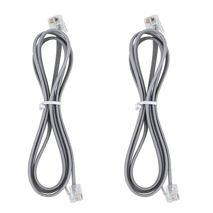 LanSenSu RJ12 Cable Phone Cord RJ12 6P6C Male to Male Straight Wired by LanSenSu