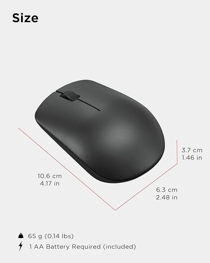 Lenovo 530 Wireless Mouse – Full Size Computer Mouse - Image 7
