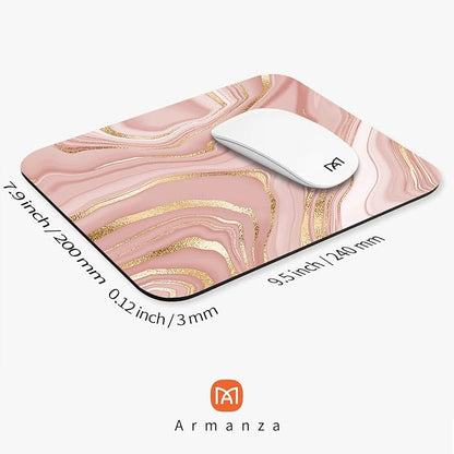Square Mouse Pad Pink Gold, Personalized Premium-Textured Custom Mouse Mat - Image 2