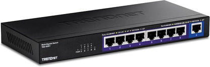 TRENDnet 9-Port Multi-Gig Switch, 8 x 2.5G RJ-45 Ports, 1 x 10G RJ-45 Port by TRENDnet