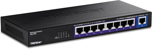 TRENDnet 9-Port Multi-Gig Switch, 8 x 2.5G RJ-45 Ports, 1 x 10G RJ-45 Port by TRENDnet