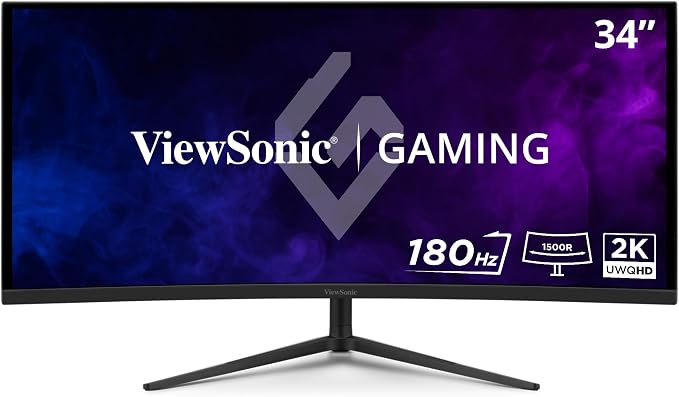 ViewSonic VX3418C-2K 34 Inch UltraWide QHD 1440p Curved Gaming Monitor - Image 2