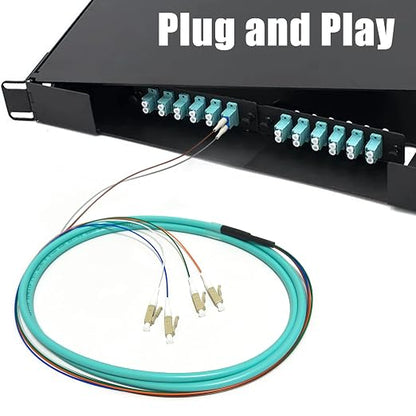 4Pack LC UPC 6 Fibers Multimode Bunch OM3 50/125 LC-UPC Fiber Pigtail - Image 4