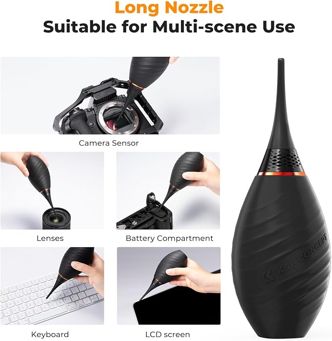 K&F CONCEPT Soft Tip Strong Air Blower, Single Air Intake Camera Lens Blower - Image 7